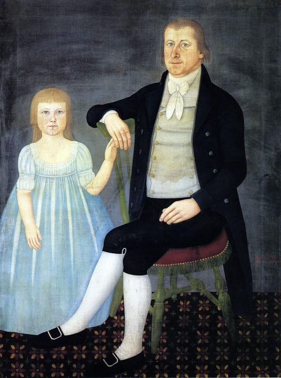  Jr. John Brewster Comfort Starr Mygatt and His Daughter Lucy - Canvas Art Print