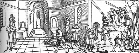  Erhard Schon Complaint of the Poor Persecuted Idols - Canvas Art Print