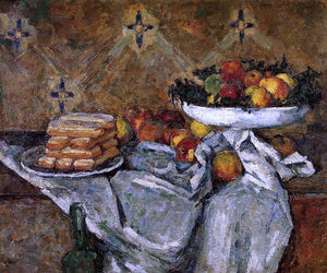  Paul Cezanne Compotier and Plate of Biscuits - Canvas Art Print
