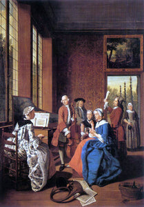  II Jan Horemans Concert in an Interior - Canvas Art Print