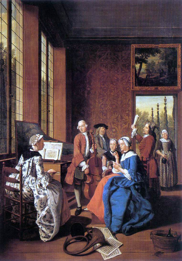  II Jan Horemans Concert in an Interior - Canvas Art Print