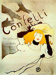  Henri De Toulouse-Lautrec Confetti - Canvas Art Print