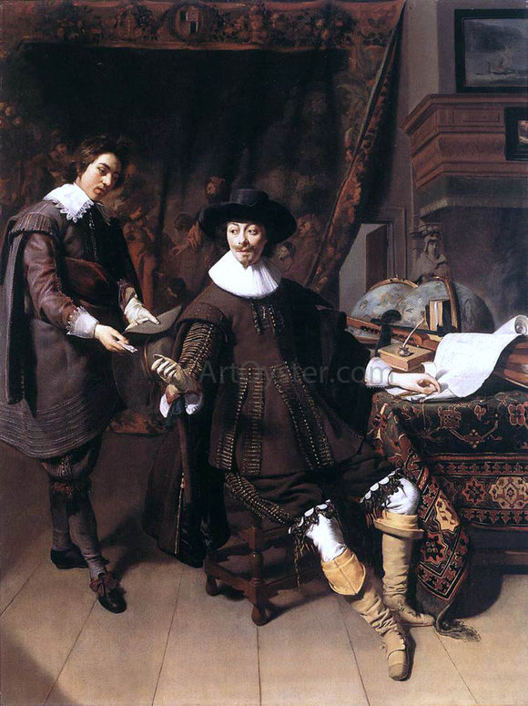  Thomas De Keyser Constantijn Huygens and his Clerk - Canvas Art Print