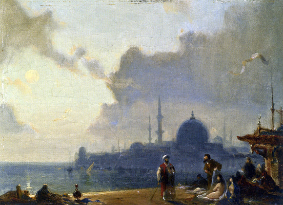  Amedee Rosier Constantinople au clair de lune - Canvas Art Print