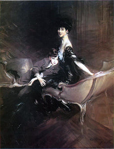 Giovanni Boldini Consuelo, Duchess of Marlborough, with Her Son Ivor Spencer-Churchill - Canvas Art Print
