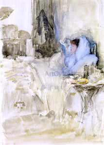  James McNeill Whistler Convalescent (also known as Petit Dejeuner; note in opal) - Canvas Art Print