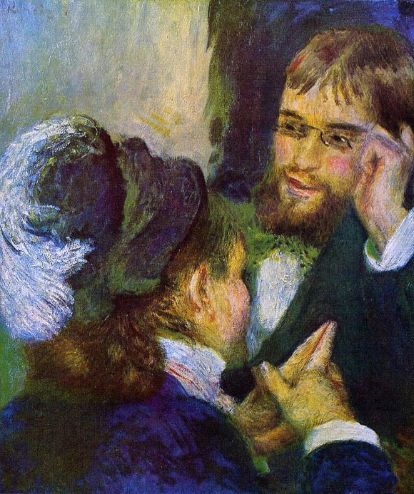  Pierre Auguste Renoir Conversation - Canvas Art Print