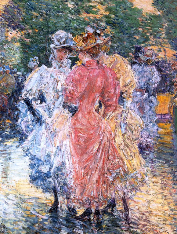  Frederick Childe Hassam Conversation on the Avenue - Canvas Art Print