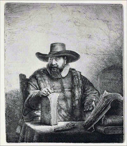  Rembrandt Van Rijn Corneliz Claesz Anslo - Canvas Art Print