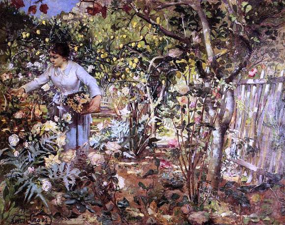  Henri Edmond Cross Corner of the Garden in Monaco - Canvas Art Print