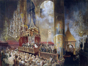 Mihaly Zichy Coronation of Alexander II - Canvas Art Print