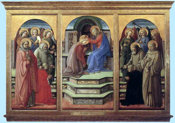  Fra Filippo Lippi Coronation of the Virgin - Canvas Art Print