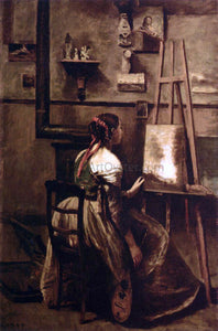  Jean-Baptiste-Camille Corot Corot's Studio - Canvas Art Print