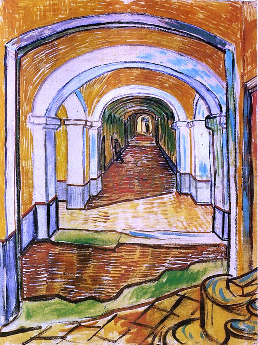  Vincent Van Gogh Corridor in Saint-Paul Hospital - Canvas Art Print