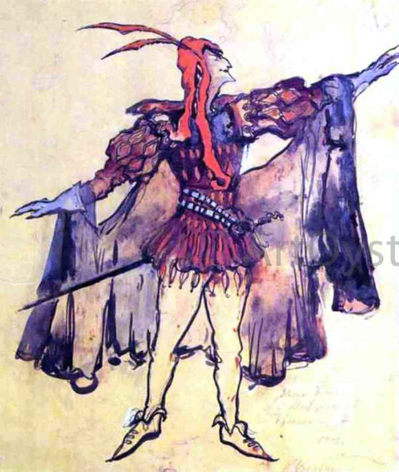  Constantin Alexeevich Korovin Costume Design for Arrigo Boito's Opera Faust - Canvas Art Print