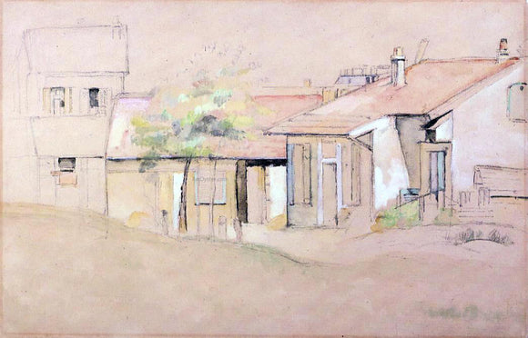  Paul Cezanne Cottages - Canvas Art Print