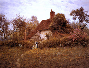  Helen Allingham Cottage at Pinner - Canvas Art Print