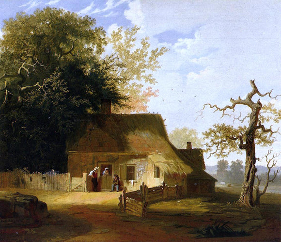  George Caleb Bingham Cottage Scene - Canvas Art Print