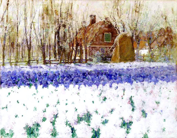  George Hitchcock Cottage with Hyacinths - Canvas Art Print