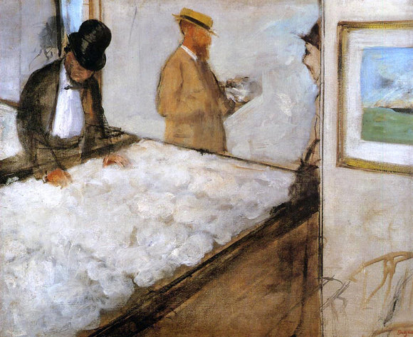  Edgar Degas Cotton Merchants in New Orleans - Canvas Art Print
