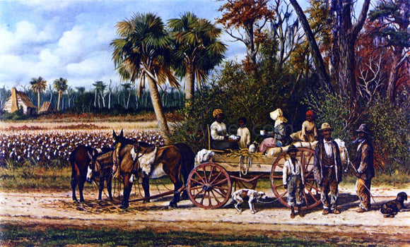 William Aiken Walker Cotton Wagon's Empty - Canvas Art Print