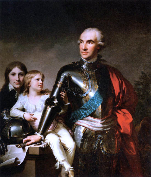  I Johann Lampi Count Stanislas Felix Potocki and his Two Sons - Canvas Art Print