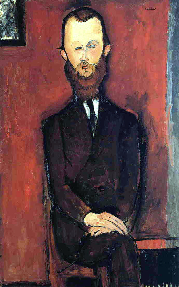  Amedeo Modigliani Count Weilhorski (also known as Portrait of Count W. - unfinished) - Canvas Art Print