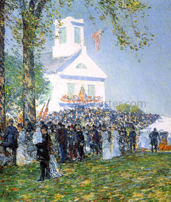  Frederick Childe Hassam A Country Fair, New England (also known as Harvest Celebration in a New England Village) - Canvas Art Print