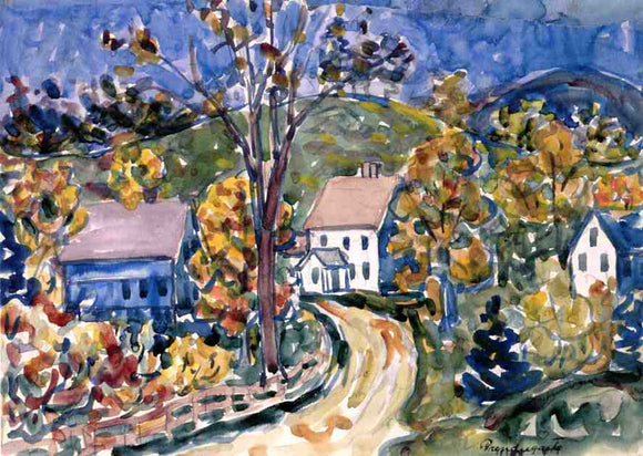  Maurice Prendergast A Country Road, New Hampshire - Canvas Art Print