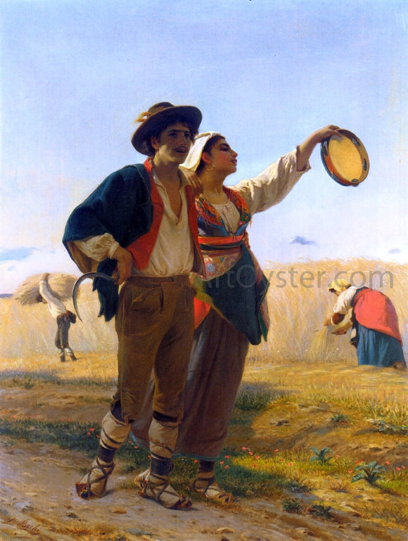  Luigi Bechi Courtship - Canvas Art Print