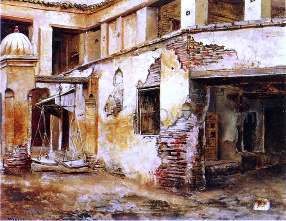  Edwin Lord Weeks Courtyard in Morocco - Canvas Art Print