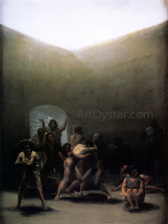  Francisco Jose de Goya Y Lucientes Courtyard with Lunatics - Canvas Art Print