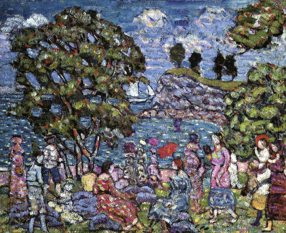  Maurice Prendergast Cove with Figures - Canvas Art Print
