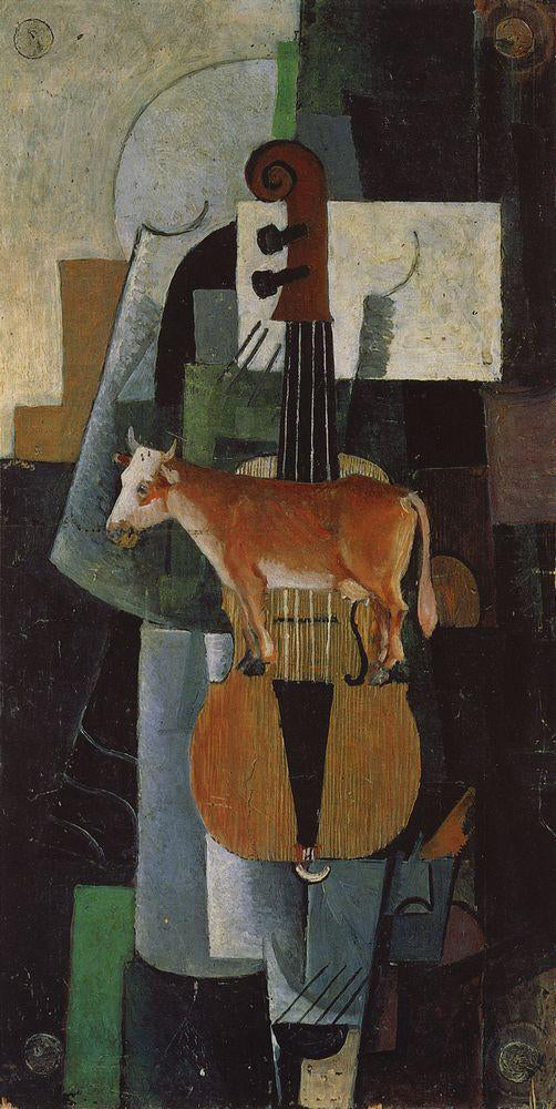  Kazimir Malevich Cow and Fiddle - Canvas Art Print