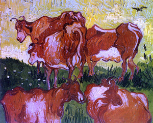  Vincent Van Gogh Cows (after Jorsaens) - Canvas Art Print