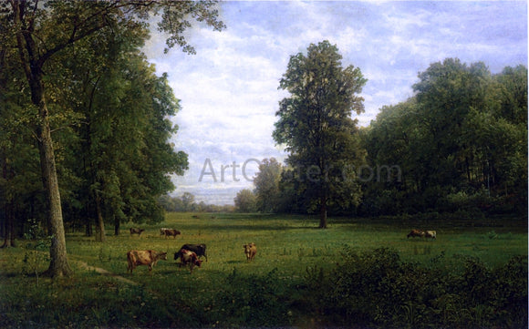  William Trost Richards Cows in a Pasture - Canvas Art Print