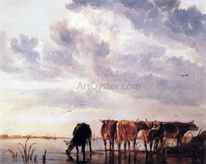  Aelbert Cuyp Cows in a River - Canvas Art Print