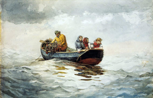  Winslow Homer Crab Fishing - Canvas Art Print