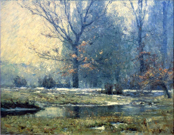  Theodore Clement Steele Creek in Winter - Canvas Art Print