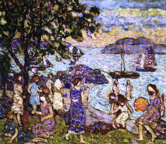  Maurice Prendergast Crepuscule (also known as Along the Shore or Beach) - Canvas Art Print