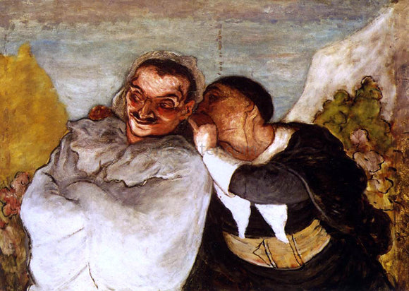  Honore Daumier Crispin and Scapin - Canvas Art Print