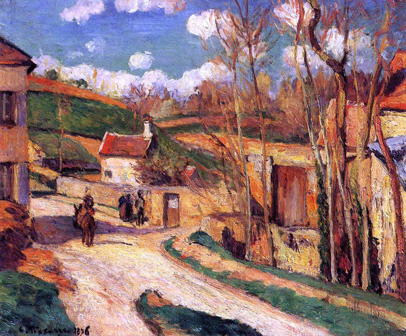  Camille Pissarro Crossroads at l'Hermitage, Pontoise - Canvas Art Print