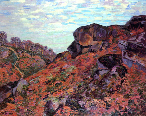 Armand Guillaumin Crozant, the Sedelle Heights, Morning - Canvas Art Print