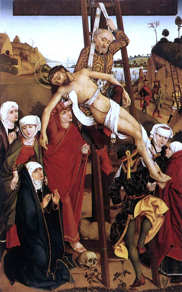  Hans Pleydenwurff Crucifixion of the Hof Altarpiece - Canvas Art Print
