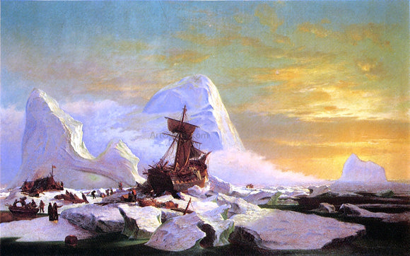 William Bradford Crushed in the Ice - Canvas Art Print