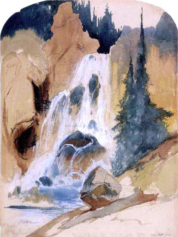  Thomas Moran Crystal Falls - Canvas Art Print