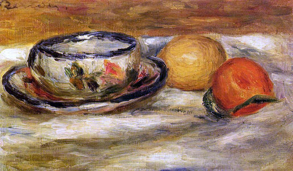  Pierre Auguste Renoir Cup, Lemon and Tomato - Canvas Art Print