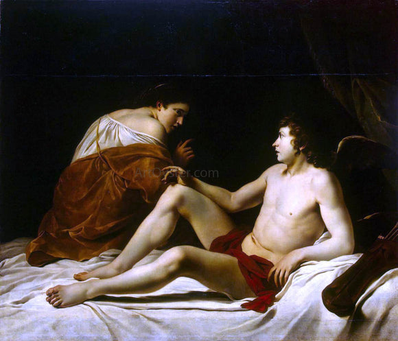 Orazio Gentileschi Cupid and Psyche - Canvas Art Print