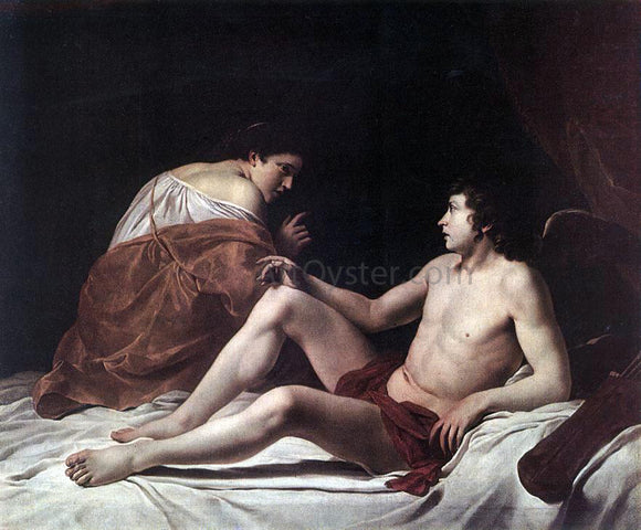  Orazio Gentileschi Cupid and Psyche - Canvas Art Print