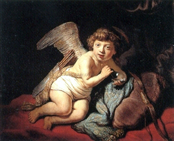  Rembrandt Van Rijn Cupid Blowing Soap Bubbles - Canvas Art Print